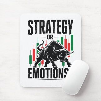 Strategie of Emoties Stier Trading Mentaliteit Ont Muismat