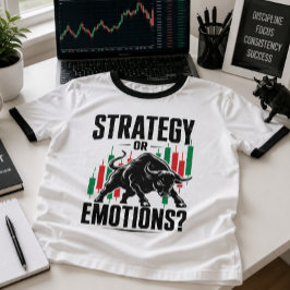 Strategie of Emoties Stier Trading Mentaliteit Ont T-shirt