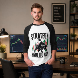 Strategie of Emoties Stier Trading Mentaliteit Ont T-shirt