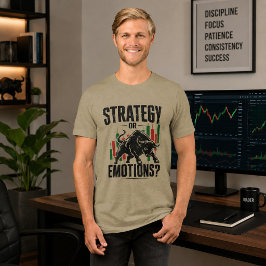 Strategie of Emoties Stier Trading Mentaliteit Ont Tri-Blend Shirt