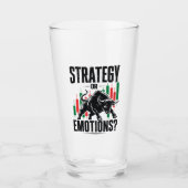 Strategie of Emoties Stier Trading Mindset Design Glas (Voorkant)