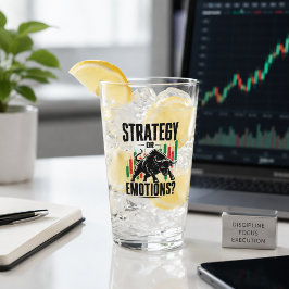 Strategie of Emoties Stier Trading Mindset Design Glas