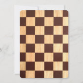 Strategie Schaken Verjaardag Uitnodiging Fun Game  (Achterkant)