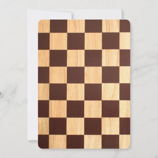 Strategie Schaken Verjaardag Uitnodiging Fun Game  (Achterkant)