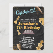 Strategie Schaken Verjaardag Uitnodiging Fun Game  (Voorkant)