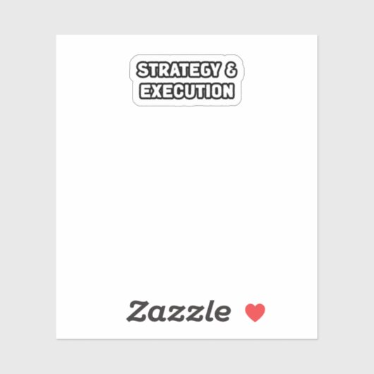 Strategie Uitvoering Business Mindset Succes Focus Sticker (Vel)