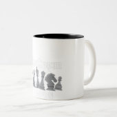 Strategie voor schaakartikelen met een schaakspele tweekleurige koffiemok (Voorkant rechts)