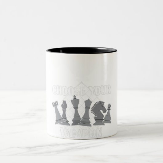 Strategie voor schaakartikelen met een schaakspele tweekleurige koffiemok (Center)