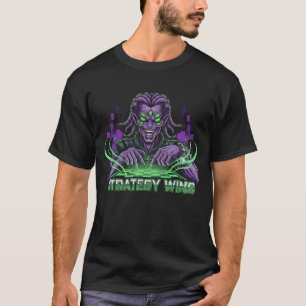 Strategie wint Alien Gamer T-shirt   Sci-Fi Chess 