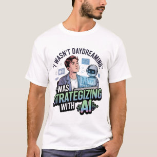 Strategieën met AI – Grappige Dagdromen Slogan T-shirt