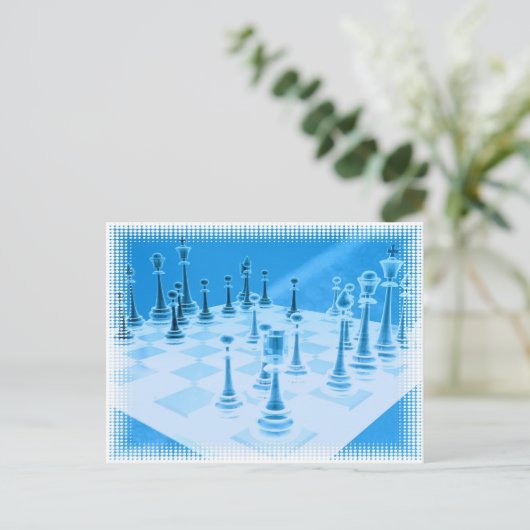 Strategisch Briefkaart voor schaakspelen (Staand voorkant)