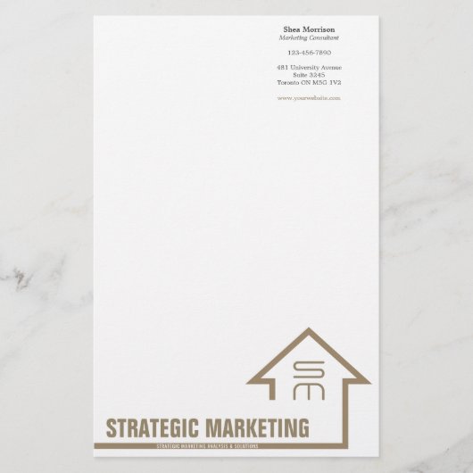 Strategisch marketingpapier briefpapier (Voorkant)