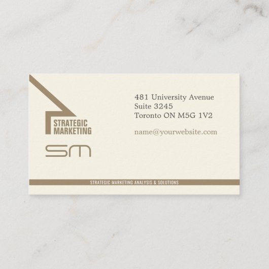 Strategisch Visitekaartje voor marketing (Achterkant)
