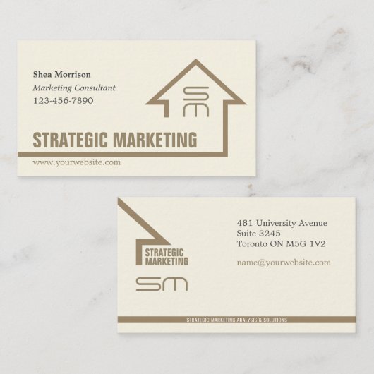 Strategisch Visitekaartje voor marketing (Voorkant / Achterkant)