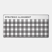 Strategische afstemming Modern raster Zwart Wit Bureaumat (Voorkant)