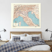 Strategische kaart van de Tweede Wereldoorlog in N Canvas Afdruk (Insitu (Slaapkamer))
