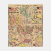  strategische kaarten voor de burgeroorlog, 1861 fleece deken (Voorkant)