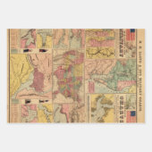  strategische kaarten voor de burgeroorlog, 1861 inpakpapier vel (Voorkant 2)