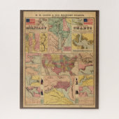  strategische kaarten voor de burgeroorlog, 1861 legpuzzel (Verticaal)