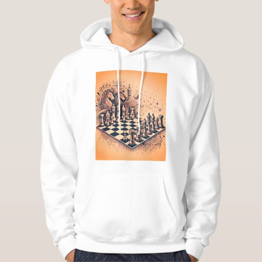 Strategische Moves Chessboard Sketch T-shirt (Voorkant)