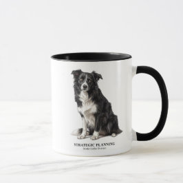 Strategische planning Border Collie Mok