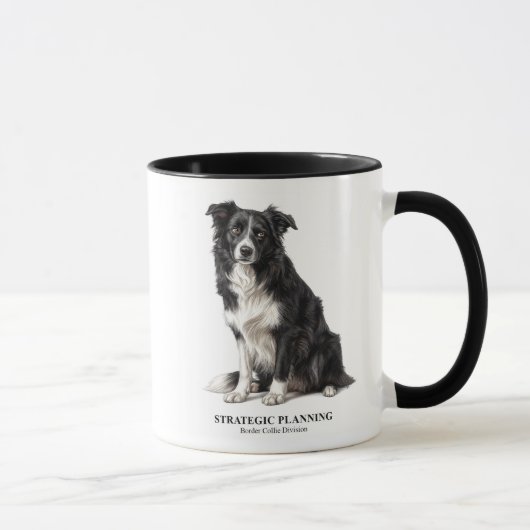 Strategische planning Border Collie Mok (Rechts)