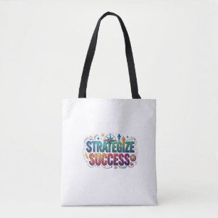 Strategize Success Schaken Koning Motiverende T-Sh Tote Bag