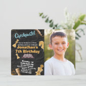 Strategy Chess Verjaardag Uitnodiging Aanpassen fo (Staand voorkant)