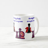 Strategy Over Strength Chess Mug Koffiemok (Voorkant rechts)