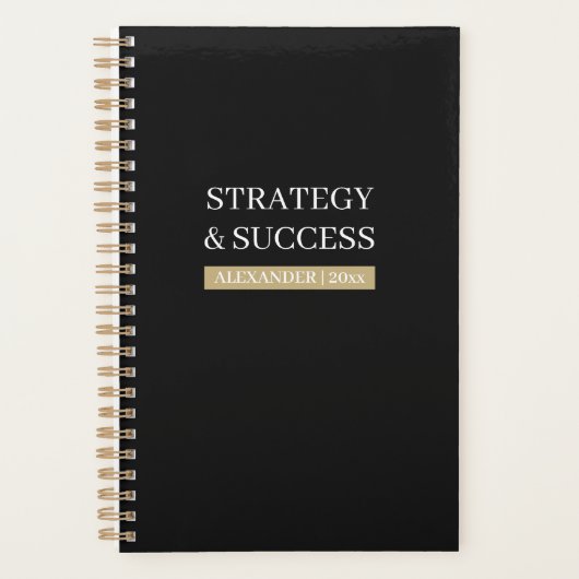 Strategy & Success Black Edition | Executive 2026  Planner (Voorkant)