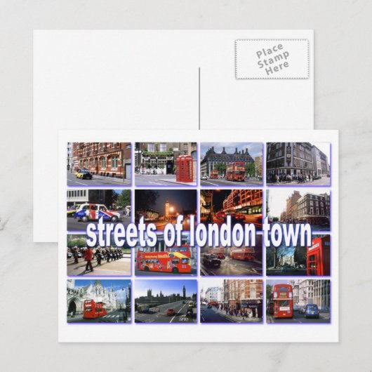 straten van het londen - briefkaart (Voorkant / Achterkant)