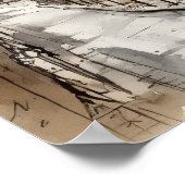 Straten van het Poster van de Waterverf van Parijs (Hoek)