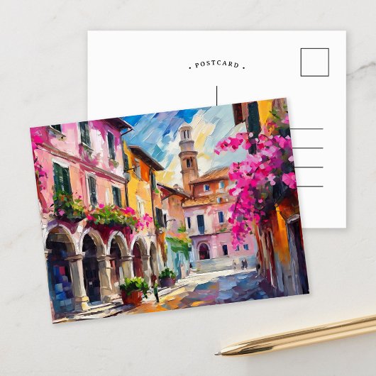 Straten van Italië Moderne Abstracte kunst Briefkaart