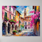 Straten van Italië Moderne Abstracte kunst Poster (Voorkant)
