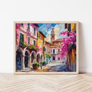 Straten van Italië Moderne Abstracte kunst Poster