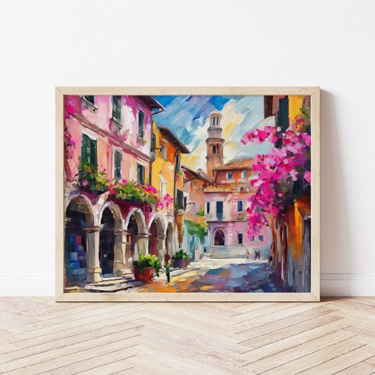 Straten van Italië Moderne Abstracte kunst Poster