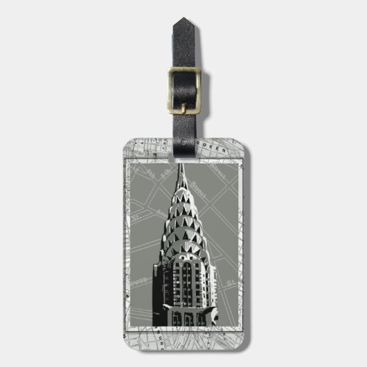 Straten van New York met Empire State Building Bagagelabel (Voorkant verticaal)