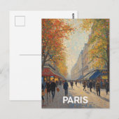 Straten van Parijs Briefkaart (Voorkant / Achterkant)