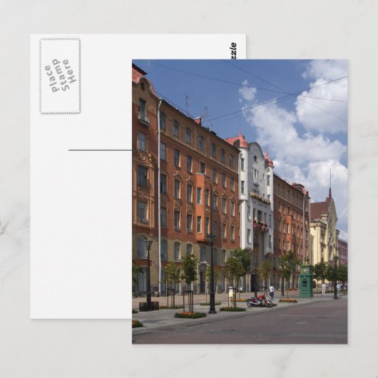 straten van Sint-Petersburg, Rusland Briefkaart (Voorkant / Achterkant)