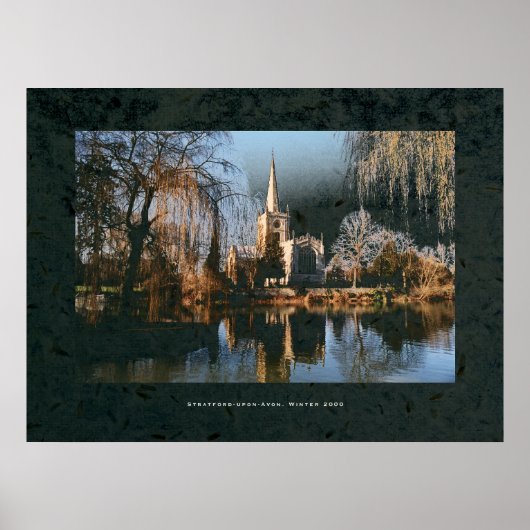 Stratford Church aan de overkant van de Avon. Poster (Voorkant)
