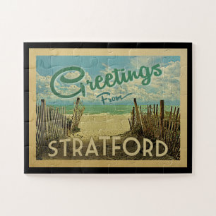 Stratford Connecticut Beach Vintage Travel Legpuzzel