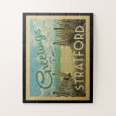 Stratford Connecticut Beach Vintage Travel Legpuzzel (Verticaal)