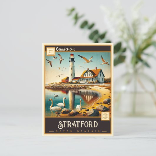 Stratford, Connecticut |  BRIEFKAART (Staand voorkant)
