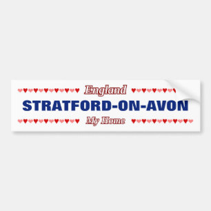STRATFORD-ON-AVON - My Home - England; Harten Bumpersticker