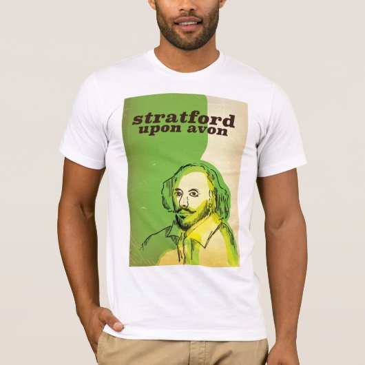 Stratford on avon old style reisposter t-shirt (Voorkant)