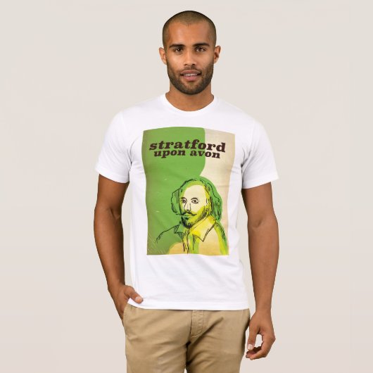 Stratford on avon old style reisposter t-shirt (Voorkant volledig)