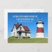Stratford Point Lighthouse, Connecticut Briefkaart (Voorkant / Achterkant)