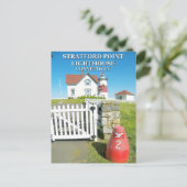 Stratford Point Lighthouse, Connecticut Briefkaart (Staand voorkant)