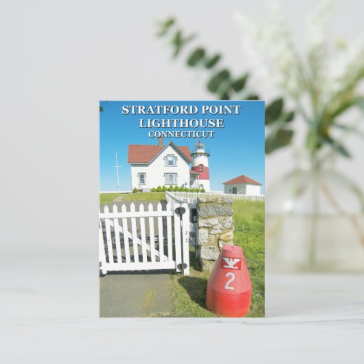 Stratford Point Lighthouse, Connecticut Briefkaart (Staand voorkant)