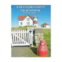 Stratford Point Lighthouse, Connecticut Briefkaart